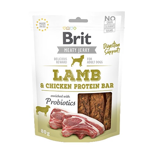 Brit Jerky Snack - Lamb Protein Bar 80g (12)