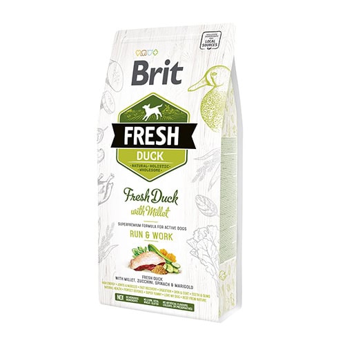 Brit Fresh - Dog - Duck with Millet Active Run & Work 2,5 kg