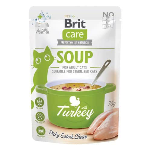 Brit Care Cat Soup - Turkey - 75g (15) THT 6/2026 50% korting