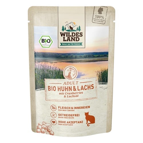 WL Cat Pouch - BIO - Chicken and Salmon with Cranberries 85 g (12)