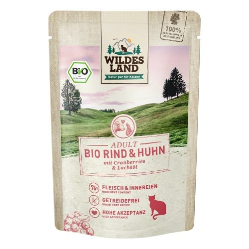 WL Cat Pouch - BIO - Beef and Chicken with Cranberries 85 g (12)