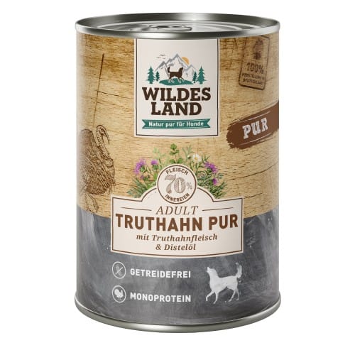 WL Dog Can - PURE - Turkey with Safflower Oil 400 g (6)