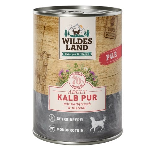 WL Dog Can - PURE - Calf with Safflower Oil 400 g (6)
