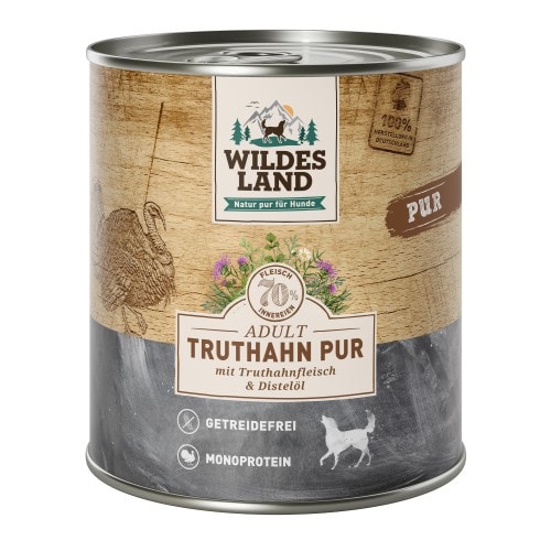 WL Dog Can - PURE - Turkey with Safflower Oil 800 g (6)