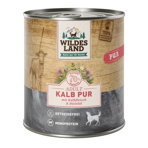 WL Dog Can - PURE - Calf with Safflower Oil 800 g (6)