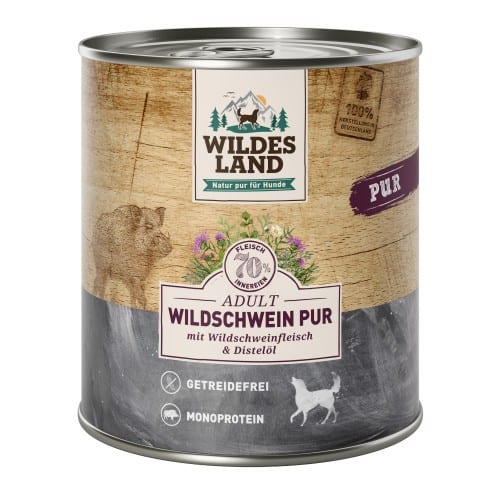 WL Dog Can - PURE - Wild Boar with Safflower Oil 800 g (6)