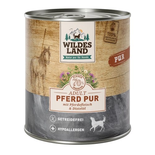 WL Dog Can - PURE - Horse with Safflower Oil 800 g (6)