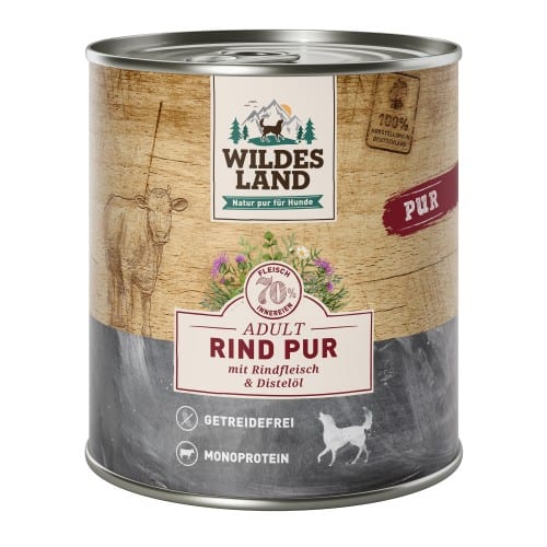 WL Dog Can - PURE - Beef with Safflower Oil 800 g (6)