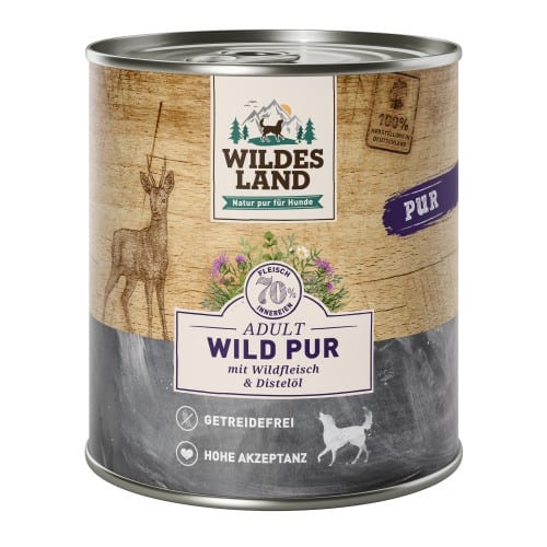 WL Dog Can - PURE - Venison with Safflower Oil 800 g (6)
