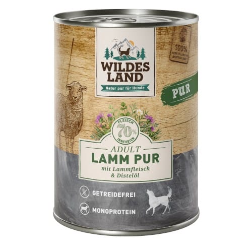 WL Dog Can - PURE - Lamb with Safflower Oil 400 g (6)