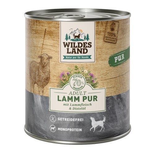 WL Dog Can - PURE - Lamb with Safflower Oil 800 g (6)