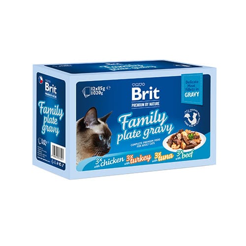 BP Cat Pouches - Fillets in Gravy Family Plate 12 x 85 g (4)