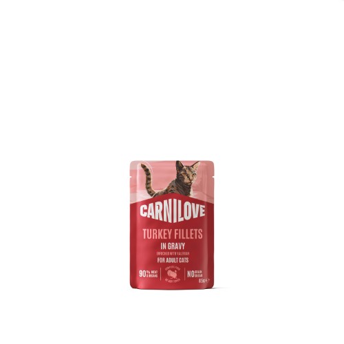 CL Cat Pouch - GRAVY - rich in Turkey enriched with Valerian 85 g (24)