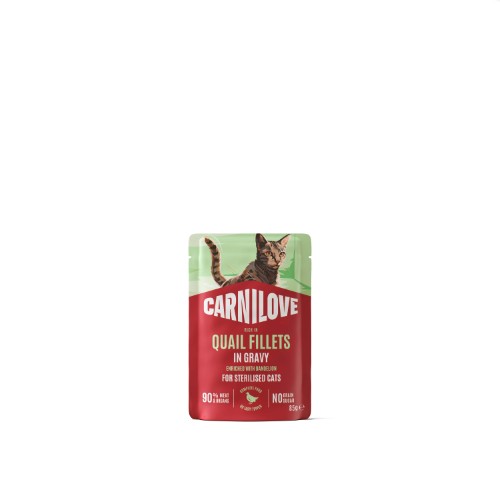 CL Cat Pouch - GRAVY - rich in Quail enriched with Dandelion for sterilised 85 g (24)