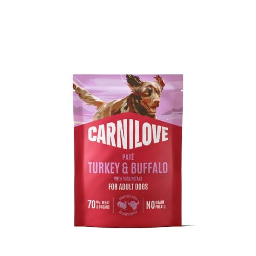CL DOG POUCH - Turkey & Buffalo with Rose Petals 300g (12)