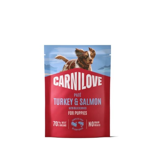CL DOG POUCH - Turkey & Salmon with Blueberries for Puppies 300g (12)